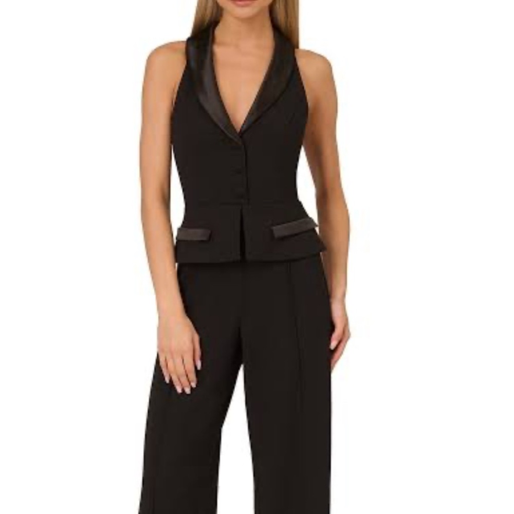 Black tuxedo vest